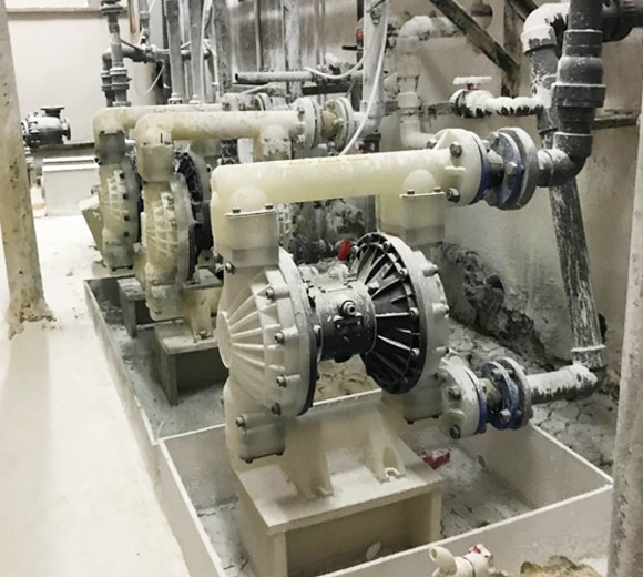 AOBL double diaphragm pump in field application