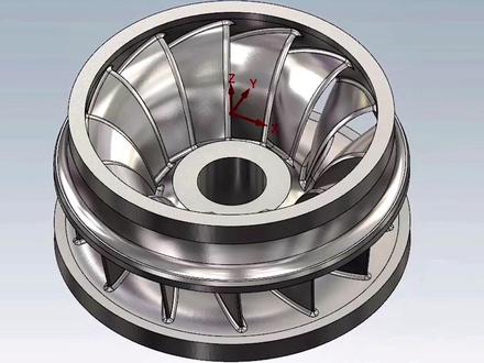 closed impeller five-axis handling